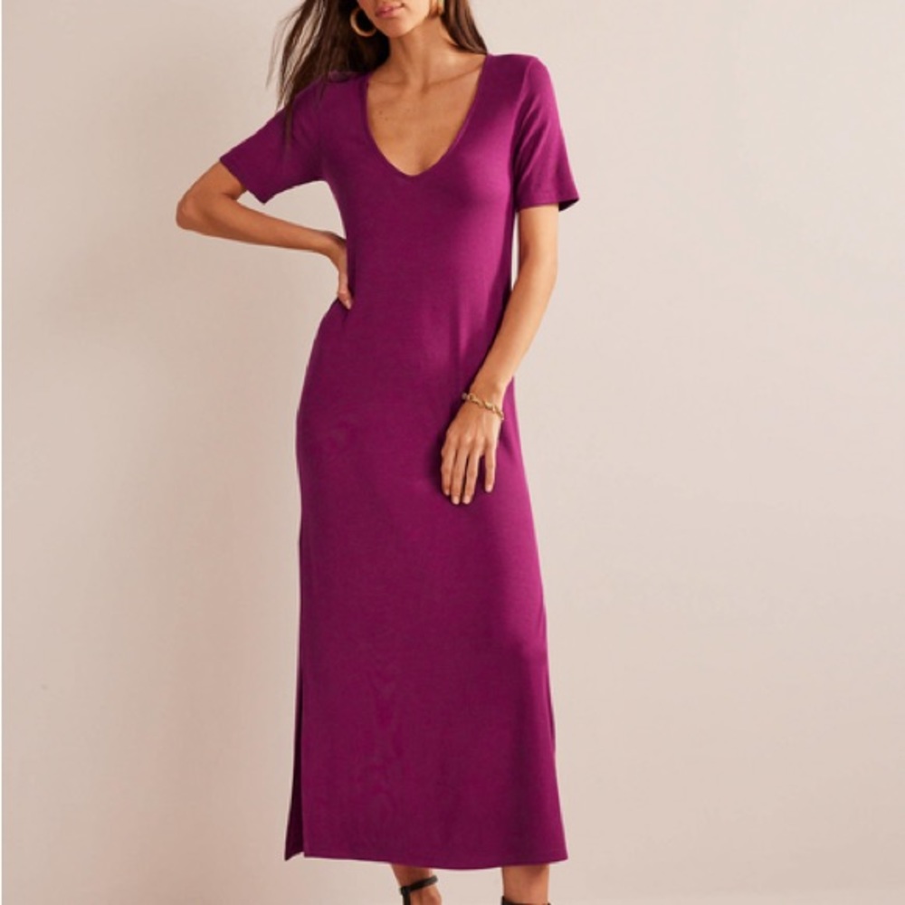 NWT Boden Rib Jersey Midi T-shirt Dress